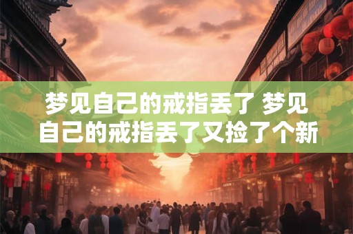 梦见自己的戒指丢了 梦见自己的戒指丢了又捡了个新戒指是什么意思