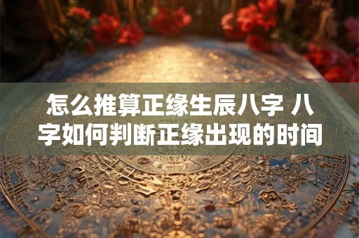 怎么推算正缘生辰八字 八字如何判断正缘出现的时间
