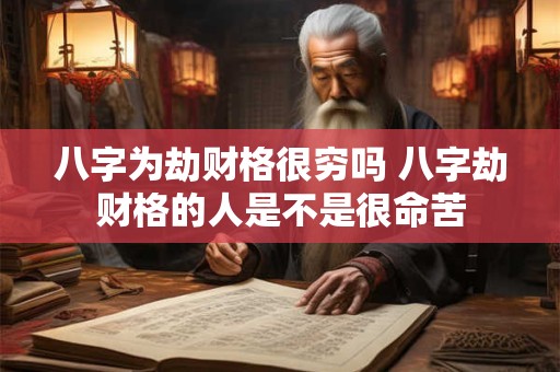 八字为劫财格很穷吗 八字劫财格的人是不是很命苦