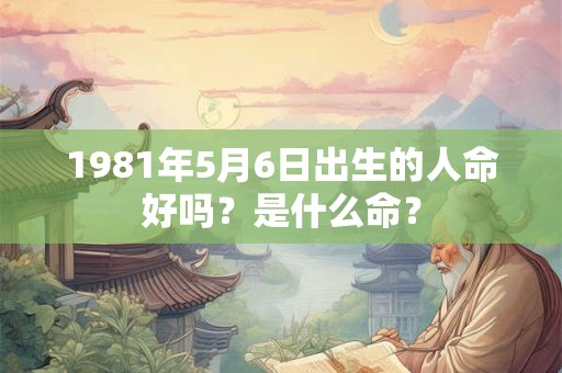 1981年5月6日出生的人命好吗？是什么命？
