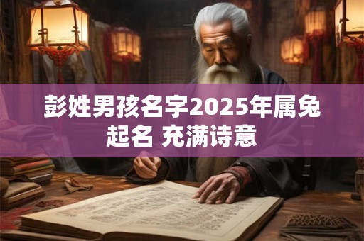 彭姓男孩名字2025年属兔起名 充满诗意