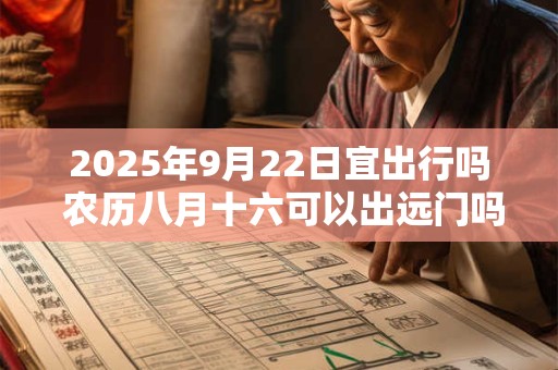 2025年9月22日宜出行吗 农历八月十六可以出远门吗