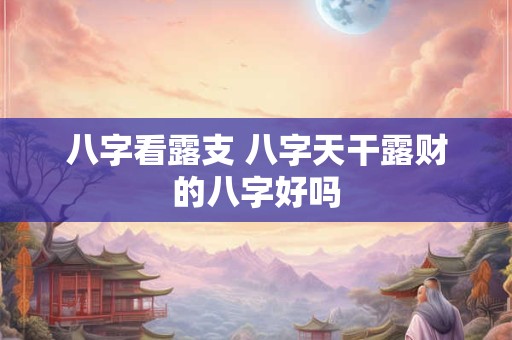 八字看露支 八字天干露财的八字好吗