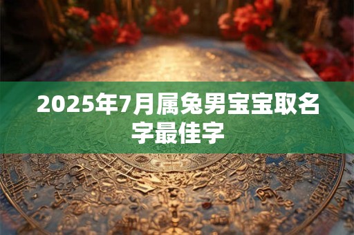 2025年7月属兔男宝宝取名字最佳字