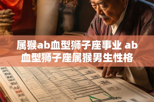 属猴ab血型狮子座事业 ab血型狮子座属猴男生性格