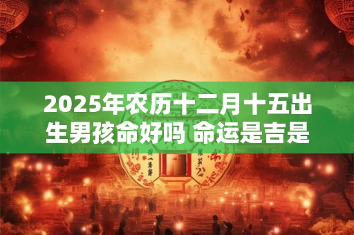 2025年农历十二月十五出生男孩命好吗 命运是吉是凶
