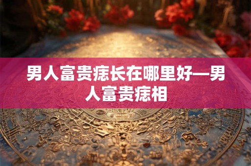男人富贵痣长在哪里好—男人富贵痣相