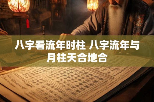 八字看流年时柱 八字流年与月柱天合地合