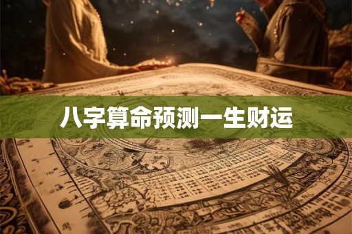 八字算命预测一生财运