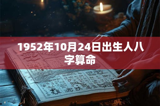 1952年10月24日出生人八字算命 1952年10月24日出生人八字算命