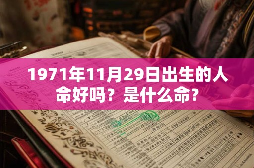 1971年11月29日出生的人命好吗？是什么命？