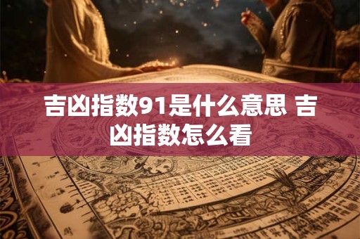 吉凶指数91是什么意思 吉凶指数怎么看