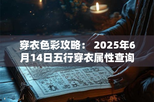 穿衣色彩攻略： 2025年6月14日五行穿衣属性查询