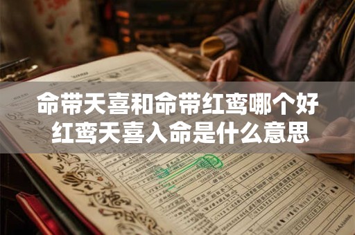 命带天喜和命带红鸾哪个好 红鸾天喜入命是什么意思 命带天喜和命带红鸾哪个好 红鸾天喜入命是什么意思
