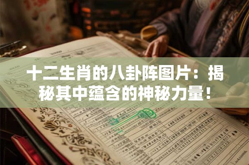 十二生肖的八卦阵图片：揭秘其中蕴含的神秘力量！
