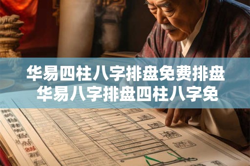 华易四柱八字排盘免费排盘 华易八字排盘四柱八字免费排盘