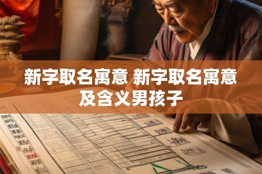 新字取名寓意 新字取名寓意及含义男孩子