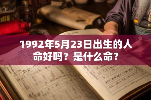 1992年5月23日出生的人命好吗？是什么命？