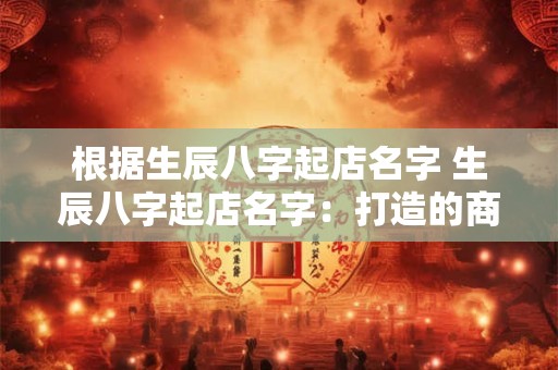 根据生辰八字起店名字 生辰八字起店名字：打造的商业传奇！
