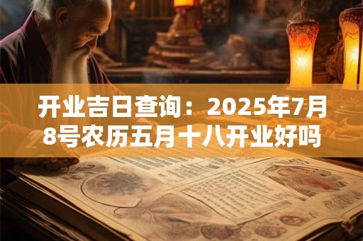 开业吉日查询：2025年7月8号农历五月十八开业好吗