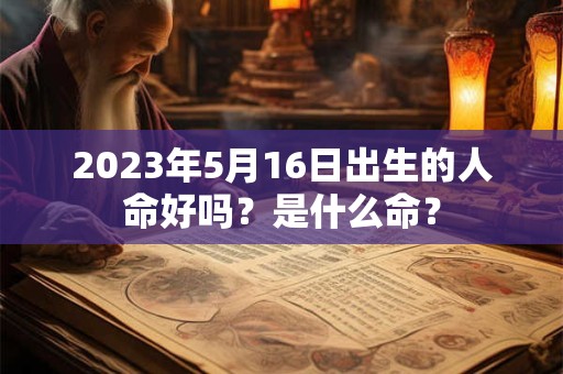 2023年5月16日出生的人命好吗？是什么命？