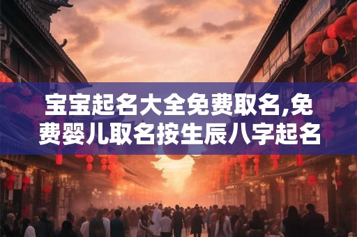 宝宝起名大全免费取名,免费婴儿取名按生辰八字起名