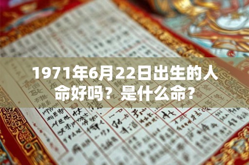 1971年6月22日出生的人命好吗？是什么命？