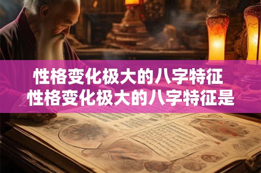 性格变化极大的八字特征 性格变化极大的八字特征是什么