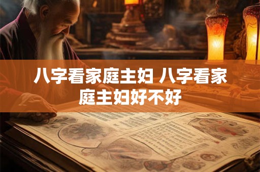 八字看家庭主妇 八字看家庭主妇好不好