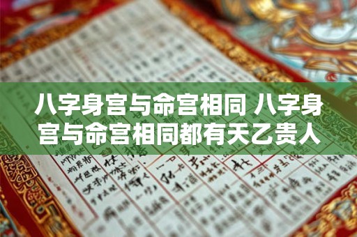八字身宫与命宫相同 八字身宫与命宫相同都有天乙贵人