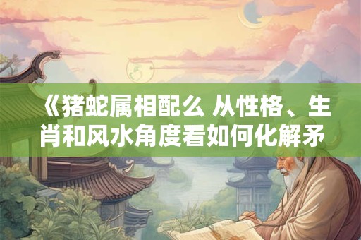 《猪蛇属相配么 从性格、生肖和风水角度看如何化解矛盾》