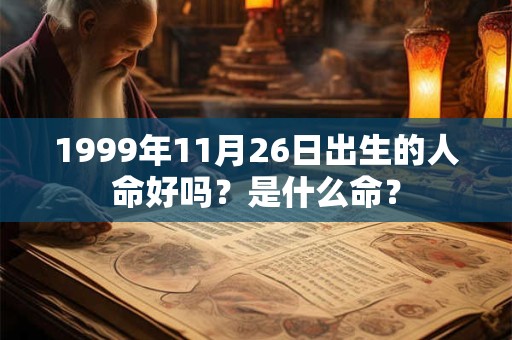 1999年11月26日出生的人命好吗？是什么命？