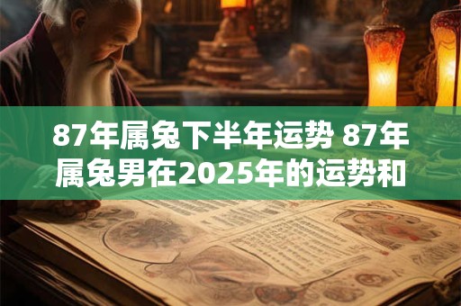 87年属兔下半年运势 87年属兔男在2025年的运势和财运