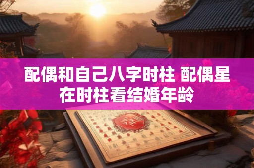 配偶和自己八字时柱 配偶星在时柱看结婚年龄