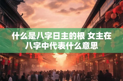 什么是八字日主的根 女主在八字中代表什么意思