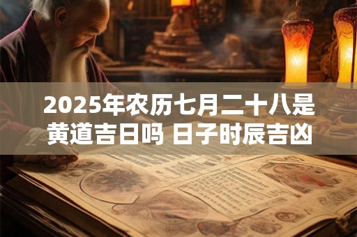 2025年农历七月二十八是黄道吉日吗 日子时辰吉凶