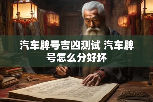 汽车牌号吉凶测试 汽车牌号怎么分好坏