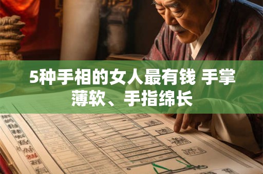 5种手相的女人最有钱 手掌薄软、手指绵长