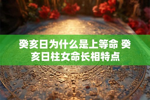 癸亥日为什么是上等命 癸亥日柱女命长相特点