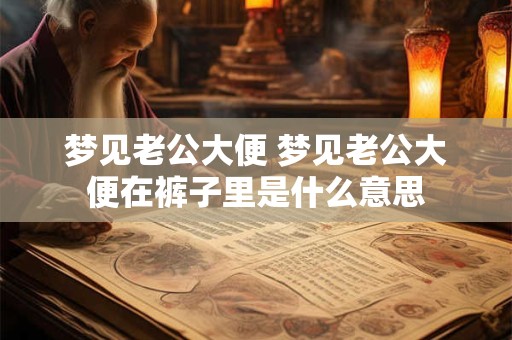 梦见老公大便 梦见老公大便在裤子里是什么意思