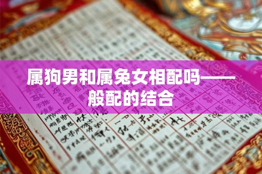 属狗男和属兔女相配吗——般配的结合