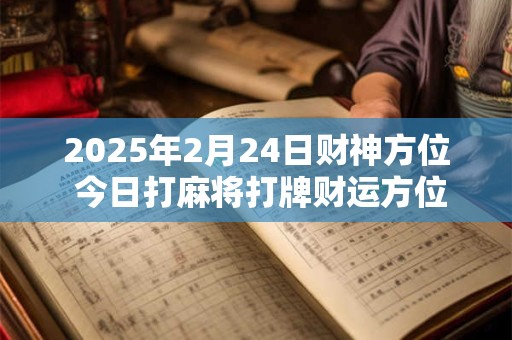 2025年2月24日财神方位 今日打麻将打牌财运方位！