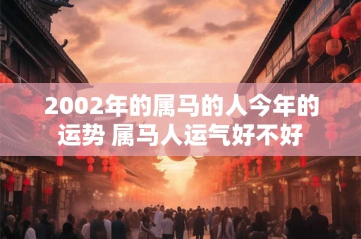 2002年的属马的人今年的运势 属马人运气好不好