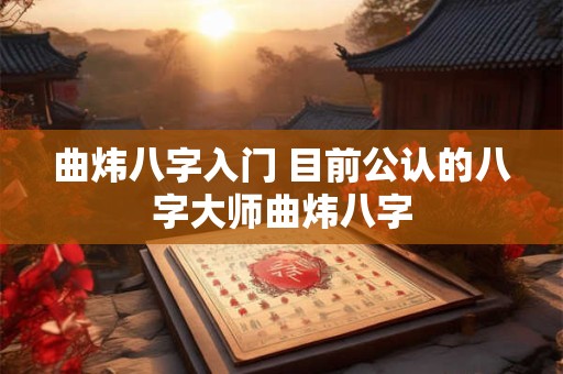 曲炜八字入门 目前公认的八字大师曲炜八字