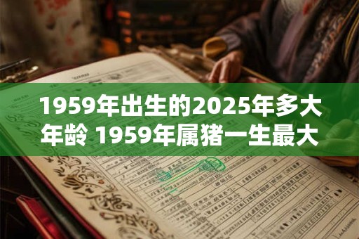 1959年出生的2025年多大年龄 1959年属猪一生最大的贵人！