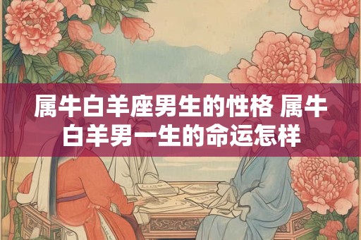 属牛白羊座男生的性格 属牛白羊男一生的命运怎样