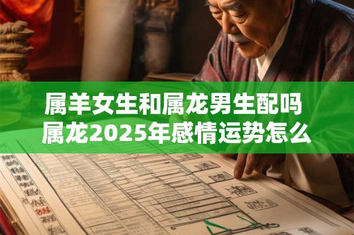 属羊女生和属龙男生配吗 属龙2025年感情运势怎么样