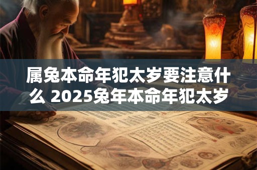 属兔本命年犯太岁要注意什么 2025兔年本命年犯太岁怎么化解