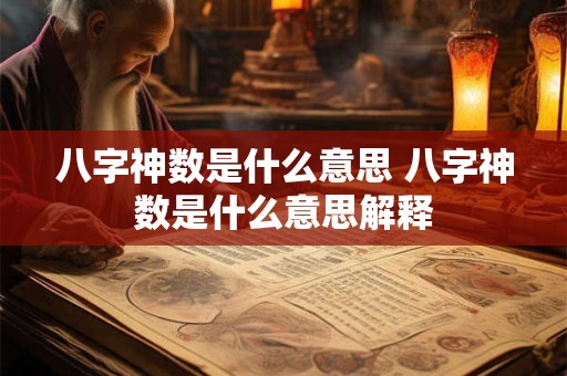 八字神数是什么意思 八字神数是什么意思解释