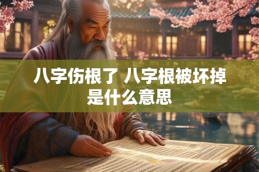 八字伤根了 八字根被坏掉是什么意思